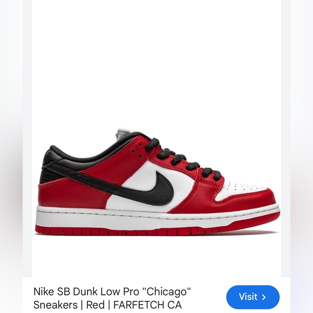 Nike SB Dunk Low Pro Red and Black Sneakers